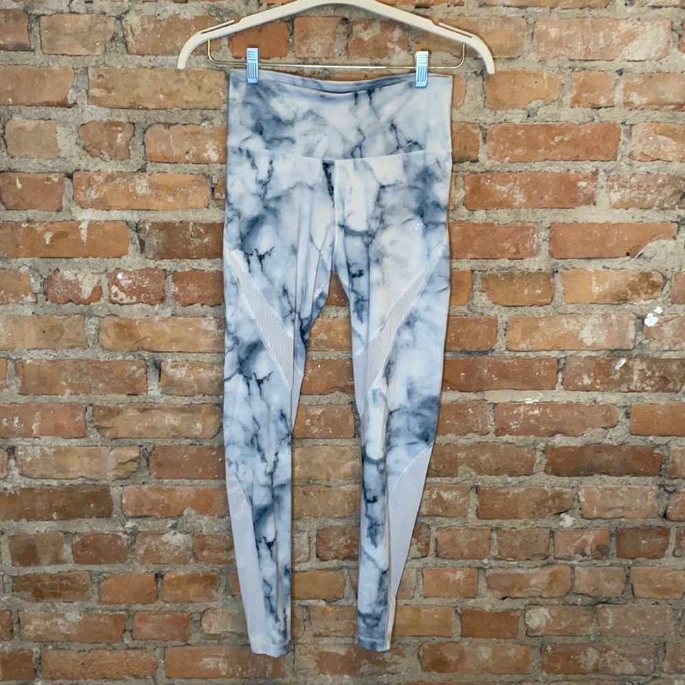 VARLEY Marble Leggings with Mesh Cutouts - M
